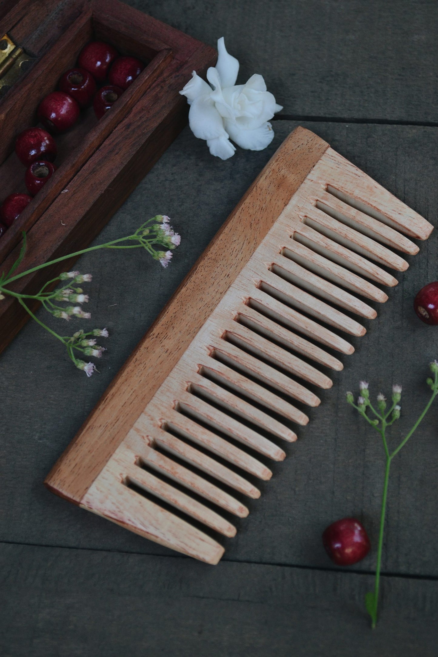 .Neem Wood Hair Comb - Small