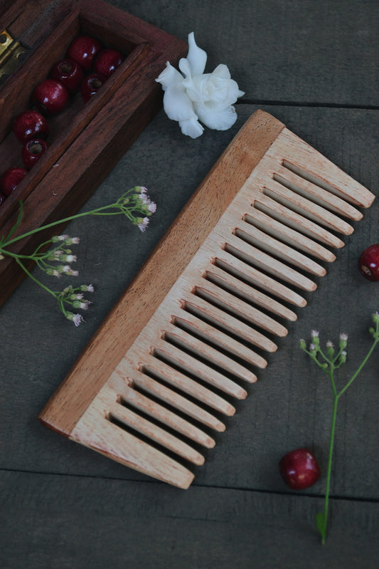 .Neem Wood Hair Comb - Small