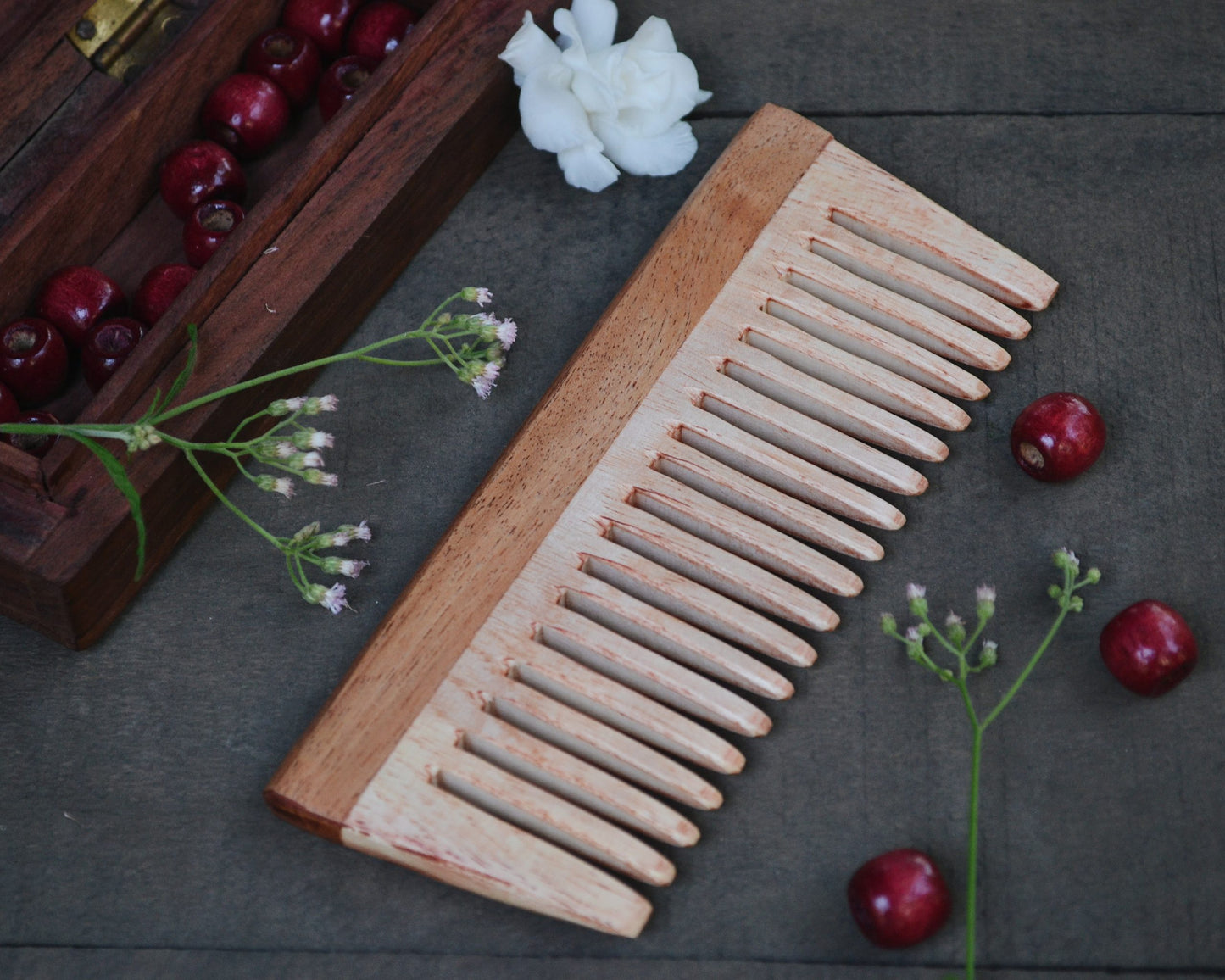 .Neem Wood Hair Comb - Small