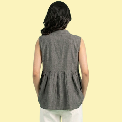 Hand Embroidered Daisy Mangalagiri Top